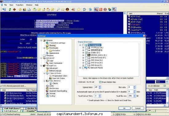 Configurare (Strong) - La Sharing puneti ce vreti sa vada ceilalti useri - Dc++